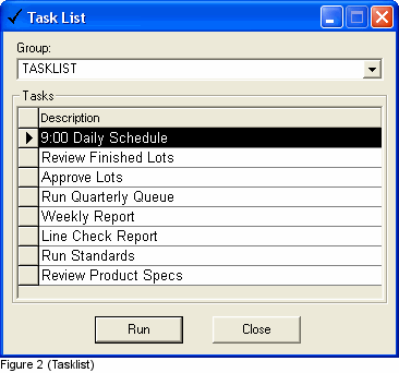 LabSoft LIMS Software Tasklist