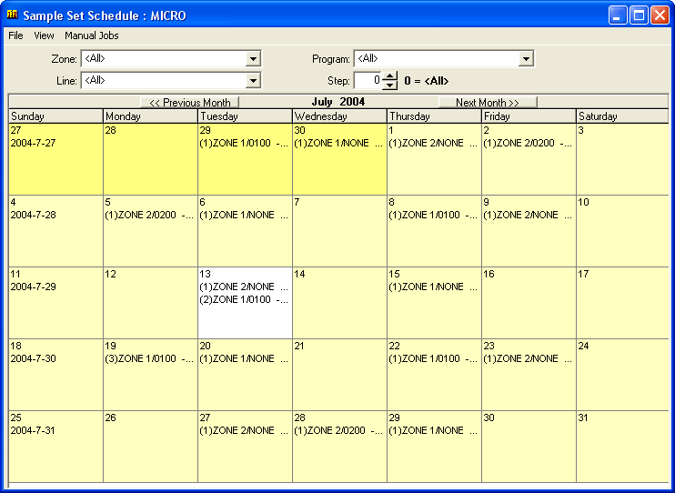 LabSoft LIMS - Micro - Figure 2 - Calendar
